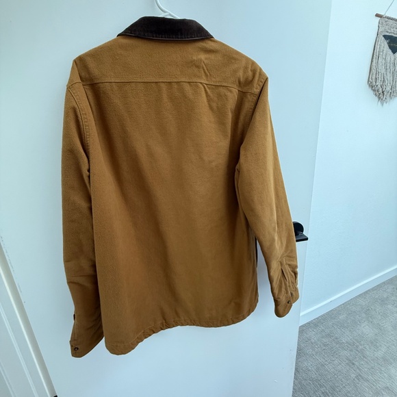 LL Bean Insulated Chamois Shirt Jacket Mens Medium Slim - Picture 2 of 2